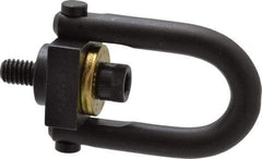 Jergens - 800 Lb Load Capacity Safety Engineered Center Pull Hoist Ring - 7 Ft/Lb Torque, 5/16 - 18 Thread, 4140 Alloy Steel, Black Oxide Finish - Exact Tool & Supply