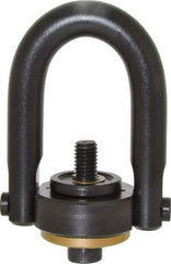 Jergens - 2,500 Lb Load Capacity Safety Engineered Center Pull Hoist Ring - 28 Ft/Lb Torque, 1/2 - 13 Thread, 4140 Alloy Steel, Black Oxide Finish - Exact Tool & Supply