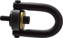 Jergens - 2,500 Lb Load Capacity Safety Engineered Center Pull Hoist Ring - 28 Ft/Lb Torque, 1/2 - 13 Thread, 4140 Alloy Steel, Black Oxide Finish - Exact Tool & Supply