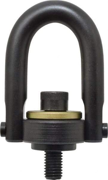 Jergens - 4,000 Lb Load Capacity Safety Engineered Center Pull Hoist Ring - 60 Ft/Lb Torque, 5/8 - 11 Thread, 4140 Alloy Steel, Black Oxide Finish - Exact Tool & Supply