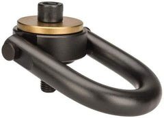 Jergens - 7,000 Lb Load Capacity Safety Engineered Center Pull Hoist Ring - 100 Ft/Lb Torque, 3/4 - 10 Thread, 4140 Alloy Steel, Black Oxide Finish - Exact Tool & Supply
