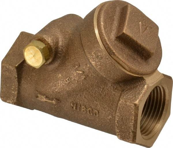 NIBCO - 3/4" Bronze Check Valve - Y-Pattern, FNPT x FNPT, 200 WOG - Exact Tool & Supply