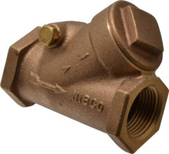NIBCO - 1" Bronze Check Valve - Y-Pattern, FNPT x FNPT, 200 WOG - Exact Tool & Supply