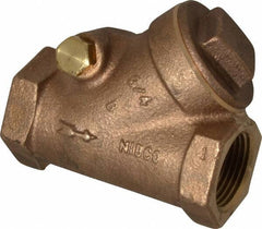 NIBCO - 3/4" Bronze Check Valve - Y-Pattern, FNPT x FNPT, 300 WOG - Exact Tool & Supply