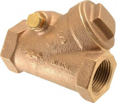 NIBCO - 3/4" Bronze Check Valve - Y-Pattern, FNPT x FNPT, 300 WOG - Exact Tool & Supply