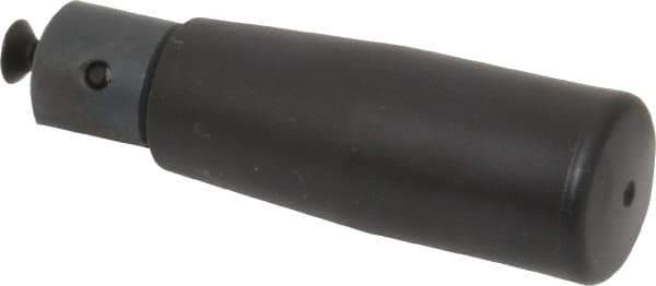 Elesa - M4x0.7 Stem, Revolving (Folding) Handwheel & Machine Handle - Technopolymer Cylindrical Handle, Steel Stem, 2.2" Handle Length, 2.91" OAL - Exact Tool & Supply