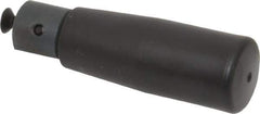 Elesa - M4x0.7 Stem, Revolving (Folding) Handwheel & Machine Handle - Technopolymer Cylindrical Handle, Steel Stem, 2.2" Handle Length, 2.91" OAL - Exact Tool & Supply