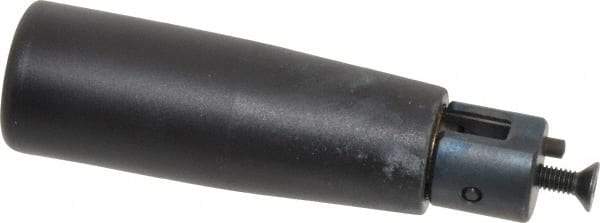 Elesa - M4x0.7 Stem, Revolving (Folding) Handwheel & Machine Handle - Technopolymer Cylindrical Handle, Steel Stem, 2.56" Handle Length, 3.27" OAL - Exact Tool & Supply