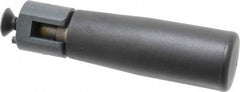 Elesa - M6x1.0 Stem, Revolving (Folding) Handwheel & Machine Handle - Technopolymer Cylindrical Handle, Steel Stem, 2.56" Handle Length, 3-1/2" OAL - Exact Tool & Supply