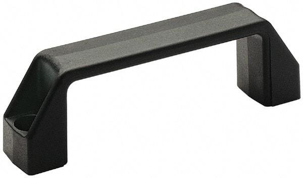 Elesa - 3.68" Center to Center, 0.83" Wide Handle, Black Matte Finish Plastic Pull Handle - 4.21" Long, 1.42" High - Exact Tool & Supply