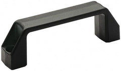 Elesa - 3.68" Center to Center, 0.83" Wide Handle, Black Matte Finish Plastic Pull Handle - 4.21" Long, 1.42" High - Exact Tool & Supply