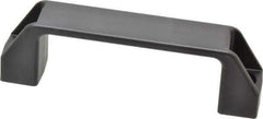 Elesa - 4.61" Center to Center, 1.02" Wide Handle, Black Matte Finish Plastic Pull Handle - 5.28" Long, 1.61" High - Exact Tool & Supply