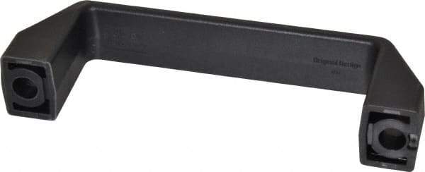 Elesa - 5.19" Center to Center, 1.06" Wide Handle, Black Matte Finish Plastic Pull Handle - 5.9" Long, 1.77" High - Exact Tool & Supply