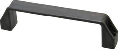 Elesa - 7.05" Center to Center, 1.1" Wide Handle, Black Matte Finish Plastic Pull Handle - 7.76" Long, 1.97" High - Exact Tool & Supply