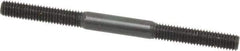 Jergens - M6x1.0 80mm OAL Equal Double Threaded Stud - Alloy Steel, Black Oxide Finish, 27mm Equal Thread Length, Metric - Exact Tool & Supply
