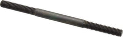 Jergens - M6x1.0 95mm OAL Equal Double Threaded Stud - Alloy Steel, Black Oxide Finish, 27mm Equal Thread Length, Metric - Exact Tool & Supply