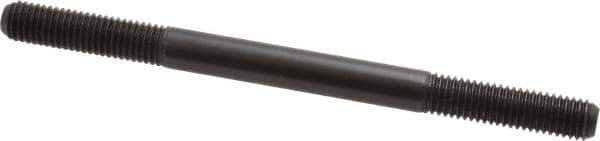 Jergens - M10x1.50 140mm OAL Equal Double Threaded Stud - Alloy Steel, Black Oxide Finish, 35mm Equal Thread Length, Metric - Exact Tool & Supply
