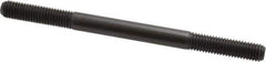 Jergens - M10x1.50 140mm OAL Equal Double Threaded Stud - Alloy Steel, Black Oxide Finish, 35mm Equal Thread Length, Metric - Exact Tool & Supply