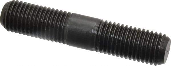 Jergens - M16x2.0 80mm OAL Equal Double Threaded Stud - Alloy Steel, Black Oxide Finish, 29mm Equal Thread Length, Metric - Exact Tool & Supply