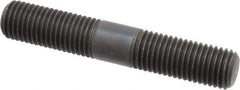 Jergens - M16x2.0 95mm OAL Equal Double Threaded Stud - Alloy Steel, Black Oxide Finish, 36mm Equal Thread Length, Metric - Exact Tool & Supply