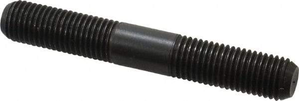 Jergens - M16x2.0 110mm OAL Equal Double Threaded Stud - Alloy Steel, Black Oxide Finish, 44mm Equal Thread Length, Metric - Exact Tool & Supply
