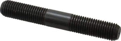 Jergens - M16x2.0 110mm OAL Equal Double Threaded Stud - Alloy Steel, Black Oxide Finish, 44mm Equal Thread Length, Metric - Exact Tool & Supply