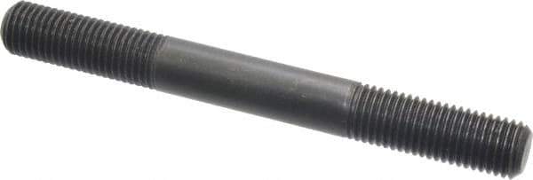 Jergens - M16x2.0 150mm OAL Equal Double Threaded Stud - Alloy Steel, Black Oxide Finish, 47mm Equal Thread Length, Metric - Exact Tool & Supply