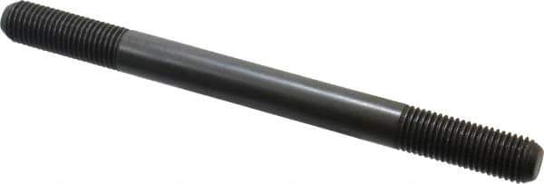 Jergens - M16x2.0 200mm OAL Equal Double Threaded Stud - Alloy Steel, Black Oxide Finish, 47mm Equal Thread Length, Metric - Exact Tool & Supply