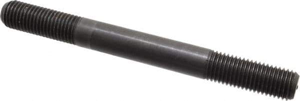 Jergens - M20x2.5 200mm OAL Equal Double Threaded Stud - Alloy Steel, Black Oxide Finish, 55mm Equal Thread Length, Metric - Exact Tool & Supply