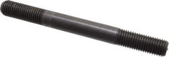 Jergens - M20x2.5 200mm OAL Equal Double Threaded Stud - Alloy Steel, Black Oxide Finish, 55mm Equal Thread Length, Metric - Exact Tool & Supply
