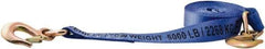 Erickson Manufacturing - 20' Long x 2" Wide, 10,000 Lb Basket Capacity, Polyester & Steel Web Sling - Blue - Exact Tool & Supply