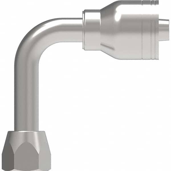 Eaton - Hydraulic Hose Fittings & Couplings Type: Female JIC Swivel, 90 Degree Elbow, Long Drop Hose Diameter: 1-1/16 (Inch) - Exact Tool & Supply