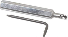 Hertel - 0.208" Min Bore Diam, 2-1/2" OAL, 3/8" Shank Diam, HBBC Indexable Boring Bar - 1/2" Max Bore Depth, CD.. Insert, Screw Holding Method - Exact Tool & Supply