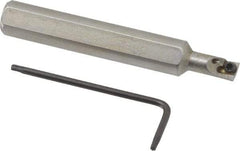 Hertel - 0.23" Min Bore Diam, 2-1/2" OAL, 3/8" Shank Diam, HBBC Indexable Boring Bar - 1/2" Max Bore Depth, CD.. Insert, Screw Holding Method - Exact Tool & Supply
