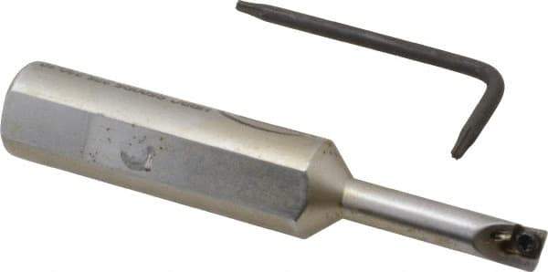 Hertel - 0.23" Min Bore Diam, 2-3/4" OAL, 1/2" Shank Diam, HBBC Indexable Boring Bar - 1" Max Bore Depth, CD.. Insert, Screw Holding Method - Exact Tool & Supply