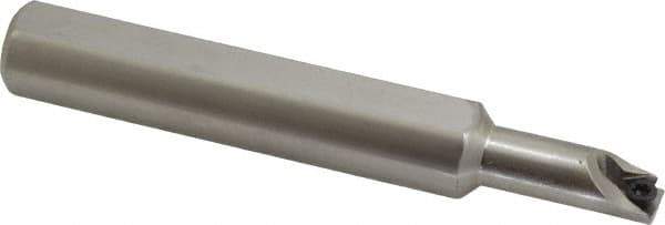 Hertel - 0.438" Min Bore Diam, 4-1/4" OAL, 5/8" Shank Diam, HBBQ Indexable Boring Bar - 1-1/8" Max Bore Depth, TPC.. Insert, Screw Holding Method - Exact Tool & Supply