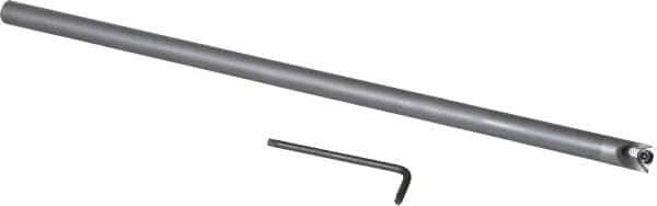 Hertel - 0.438" Min Bore Diam, 10" OAL, 3/8" Shank Diam, HBBQ Indexable Boring Bar - 3-3/4" Max Bore Depth, TPC.. Insert, Screw Holding Method - Exact Tool & Supply