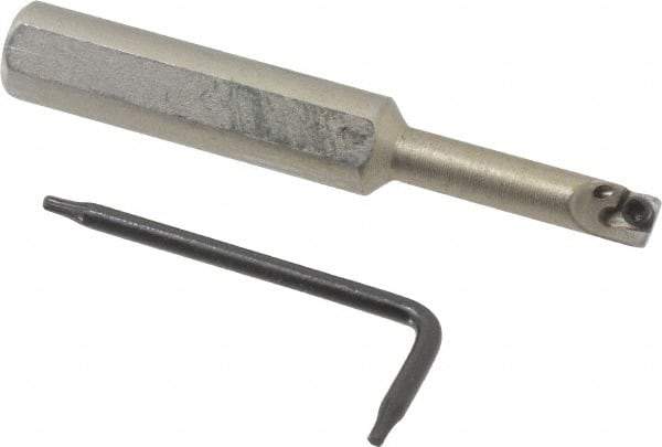 Hertel - 0.23" Min Bore Diam, 2-1/2" OAL, 3/8" Shank Diam, HBBC Indexable Boring Bar - 1" Max Bore Depth, CD.. Insert, Screw Holding Method - Exact Tool & Supply