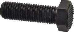 Fairlane - Serrated Tooth, 3/4-10, 2-1/2" Shank Length, 1-3/4" Thread Length, Black Oxide Finish, Hex Head, Adjustable Positioning Gripper - 1" Pad Diam, 1-1/8" Hex, 1/2" Head Height, Extra Fine Tooth Grade - Exact Tool & Supply