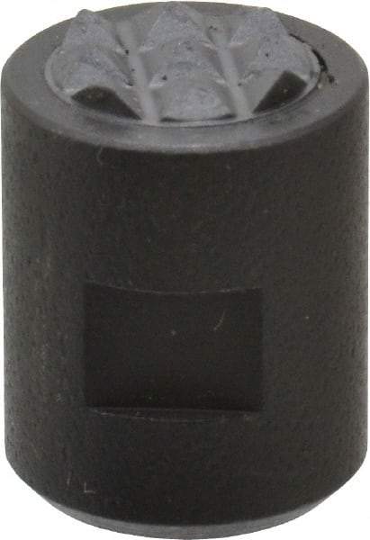 Fairlane - 10-32 Thread, 1/2" Diam, 0.651" High, Threaded, Fine Tooth Grade Diamond Serration Tooth Pattern, Carbide Tipped, Round Positioning Gripper - 3/16" Flat Width, Uncoated - Exact Tool & Supply