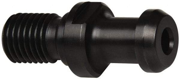 Parlec - C Style, BT40 Taper, M16x2 Thread, 15° Angle Radius, Standard Retention Knob - 2.12" OAL, 3/4" Knob Diam, 0.28" Flange Thickness, 1.142" from Knob to Flange, 0.669" Pilot Diam, 0.276" Coolant Hole, Through Coolant - Exact Tool & Supply