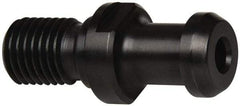 Parlec - C Style, BT40 Taper, M16x2 Thread, 15° Angle Radius, Standard Retention Knob - 2.12" OAL, 3/4" Knob Diam, 0.28" Flange Thickness, 1.142" from Knob to Flange, 0.669" Pilot Diam, 0.276" Coolant Hole, Through Coolant - Exact Tool & Supply