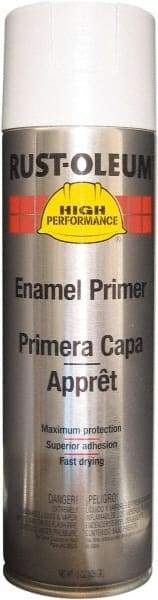 Rust-Oleum - 15 oz White Aerosol Primer - 14 Sq Ft Coverage, Interior/Exterior - Exact Tool & Supply