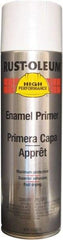 Rust-Oleum - 15 oz White Aerosol Primer - 14 Sq Ft Coverage, Interior/Exterior - Exact Tool & Supply