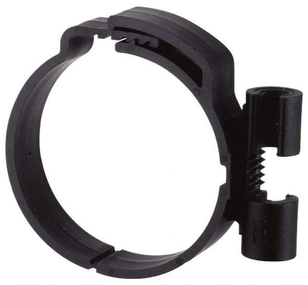 ZSI - 3/8" Rod, 1-1/4" Tube Diam, Cushion Clamp - Black, 150 Lb Capacity, Polyamide - Exact Tool & Supply