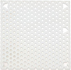 Cooper B-Line - 4-1/4" OAW x 4-1/4" OAH Powder Coat Finish Electrical Enclosure Perforated Panel - 6" x 6" Box, 16 Gauge Steel, Use with 664-1 - Exact Tool & Supply