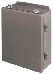 Cooper B-Line - Steel Standard Enclosure Hinge Flat Cover - NEMA 4, 12, 13, 12" Wide x 12" High x 6" Deep, Rainproof & Watertight - Exact Tool & Supply