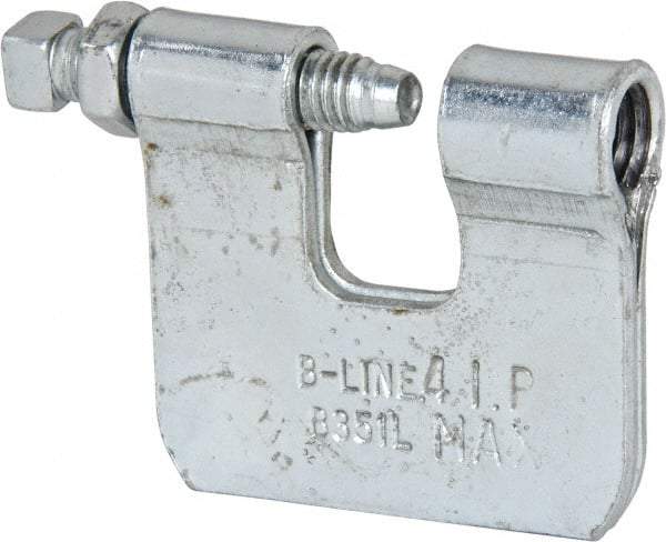 Cooper B-Line - 3/4" Max Flange Thickness, 1/2" Rod Steel C-Clamp with Locknut - 380 Lb Capacity, ASTM A1011 Carbon Steel - Exact Tool & Supply