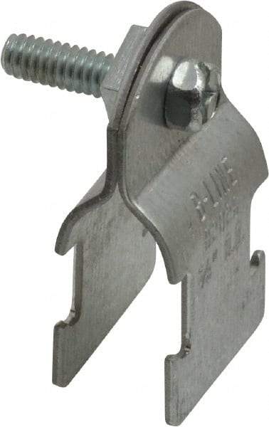 Cooper B-Line - 5/8" Pipe, 16 Gauge, Grade ASTM A1011," Pipe or Conduit Clamp - Zinc Plated, 400 Lb Capacity, All Conduit - Exact Tool & Supply