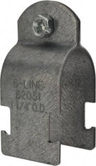 Cooper B-Line - 1-1/4" Pipe, 14 Gauge, Grade ASTM A1011," Pipe or Conduit Clamp - Zinc Plated, 600 Lb Capacity, All Conduit - Exact Tool & Supply